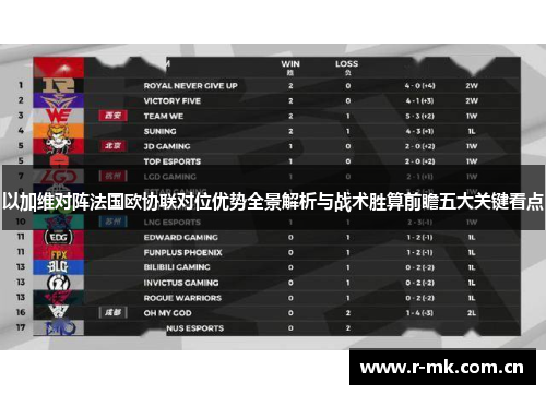 以加维对阵法国欧协联对位优势全景解析与战术胜算前瞻五大关键看点 以加维对阵法国欧协联对位优势全景解析与战术胜算前瞻五大关键看点